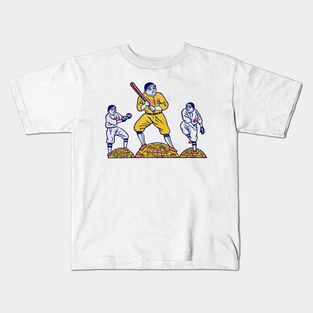 1900 Japanese Baseball Kids T-Shirt by historicimage